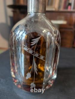 Swedish GAB Sterling Silver Mounted Cut Glass Decanter 1947-48 Scandinavian MCM