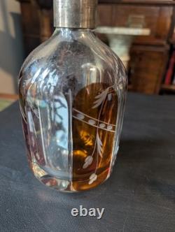 Swedish GAB Sterling Silver Mounted Cut Glass Decanter 1947-48 Scandinavian MCM