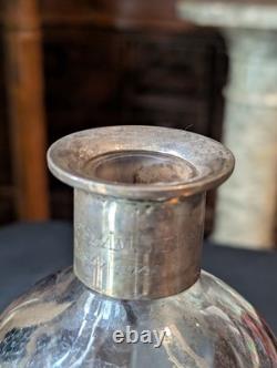 Swedish GAB Sterling Silver Mounted Cut Glass Decanter 1947-48 Scandinavian MCM