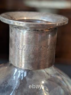 Swedish GAB Sterling Silver Mounted Cut Glass Decanter 1947-48 Scandinavian MCM