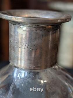 Swedish GAB Sterling Silver Mounted Cut Glass Decanter 1947-48 Scandinavian MCM