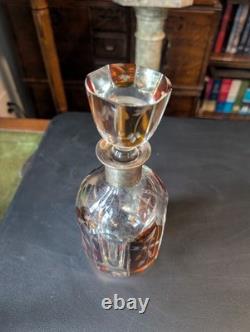 Swedish GAB Sterling Silver Mounted Cut Glass Decanter 1947-48 Scandinavian MCM