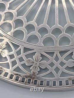 TIFFANY & CO Trivet Antique Edwardian Classical American Sterling Silver Glass