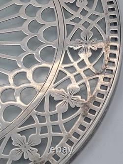 TIFFANY & CO Trivet Antique Edwardian Classical American Sterling Silver Glass
