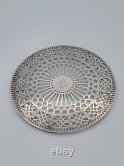 TIFFANY & CO Trivet Antique Edwardian Classical American Sterling Silver Glass