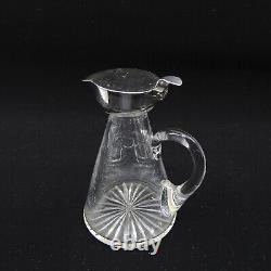 TIFFANY & Co Glass & Sterling Silver Syrup Pitcher Small Maple No Monogram