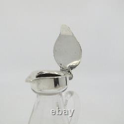 TIFFANY & Co Glass & Sterling Silver Syrup Pitcher Small Maple No Monogram