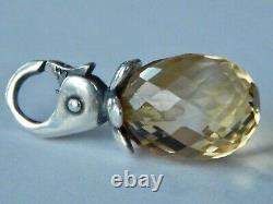 TROLLBEADS Citrine Pendant RARE Changeable Event Bead Faceted (ONE BEAD) NEW