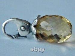 TROLLBEADS Citrine Pendant RARE Changeable Event Bead Faceted (ONE BEAD) NEW