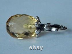 TROLLBEADS Citrine Pendant RARE Changeable Event Bead Faceted (ONE BEAD) NEW