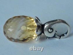 TROLLBEADS Citrine Pendant RARE Changeable Event Bead Faceted (ONE BEAD) NEW