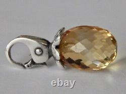 TROLLBEADS Citrine Pendant RARE Changeable Event Bead Faceted (ONE BEAD) NEW