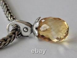 TROLLBEADS Citrine Pendant RARE Changeable Event Bead Faceted (ONE BEAD) NEW