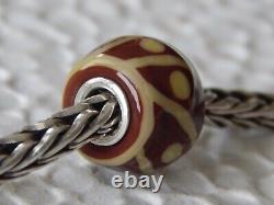 TROLLBEADS Mini Barrel Bead EVENT ONLY Milk Chocolate & Cream RARE (ONE) NEW