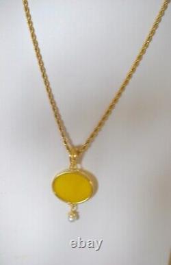 Tagliamonte 925ssygppendantvenetian Cameomedusaenhancerrare Yellowpearl