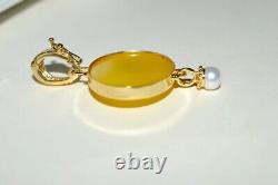 Tagliamonte 925ssygppendantvenetian Cameomedusaenhancerrare Yellowpearl