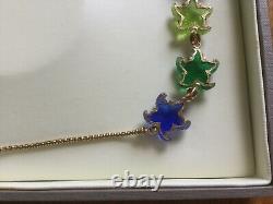Tagliamonte Star Fish Green / Blue / Gold Necklace, 925 Silver, Italy, like new