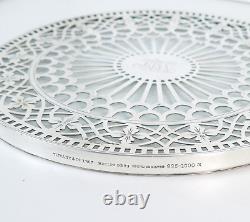 Tiffany & Co. Clear Glass & Sterling Silver Overlay 8 Trivet
