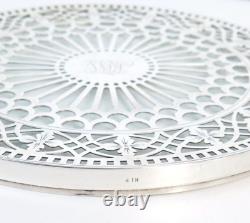 Tiffany & Co. Clear Glass & Sterling Silver Overlay 8 Trivet