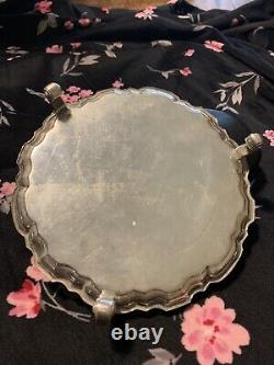 Tiffany & Co Small Vintage Sterling Silver Platter And Six Shot Glasses