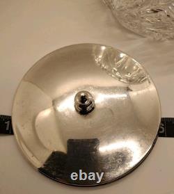 Tiffany & Co. Sterling Silver & Cut Glass Covered Dish Pattern 18671