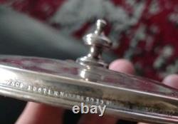 Tiffany & Co. Sterling Silver & Cut Glass Covered Dish Pattern 18671