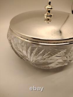 Tiffany & Co. Sterling Silver & Cut Glass Covered Dish Pattern 18671