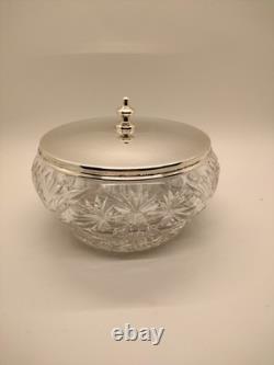Tiffany & Co. Sterling Silver & Cut Glass Covered Dish Pattern 18671