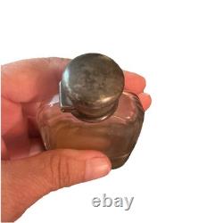 Tiffany & Co Sterling Silver Cut Glass Flask Art Deco Antique Vintage Monogram