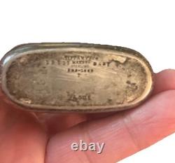 Tiffany & Co Sterling Silver Cut Glass Flask Art Deco Antique Vintage Monogram