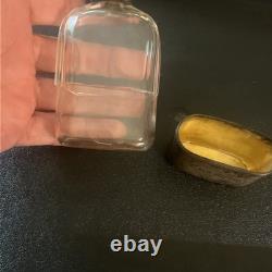 Tiffany & Co Sterling Silver Cut Glass Flask Art Deco Antique Vintage Monogram