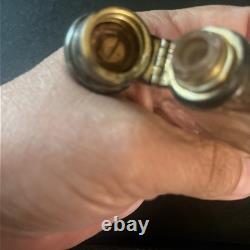 Tiffany & Co Sterling Silver Cut Glass Flask Art Deco Antique Vintage Monogram