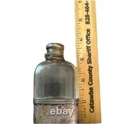 Tiffany & Co Sterling Silver Cut Glass Flask Art Deco Antique Vintage Monogram