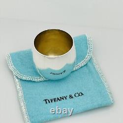 Tiffany & Co Sterling Silver Makers Shot Glass Cups Liqueur Cordial Bar Glass