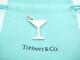 Tiffany & Co. Sterling Silver Martini Glass Charm Pendant Pouch A