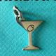 Tiffany & Co. Sterling Silver Martini Glass Olive Charm With925 Spring Ring Clasp