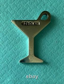 Tiffany & Co. Sterling Silver Martini Glass Olive Charm with925 Spring Ring Clasp