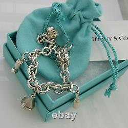 Tiffany & Co Sterling Silver PARTY Cupcake Gift Champagne Glass Charm Bracelet