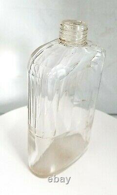 Tiffany & Co Sterling Union Silver Cup And Crystal Glass Whiskey Liquor Flask