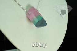 Tourmaline Crystal Artisan Art Glass Jeremy Sinkus Sterling Pendant Necklace