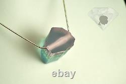 Tourmaline Crystal Artisan Art Glass Jeremy Sinkus Sterling Pendant Necklace