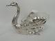 Traditional Swan Bird With Glass Liner Large Centerpiece German Sterling Silver