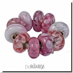 Trollbeads Glass 64110 Empowerment glass beads, Pink Kit-10 1 RETIRED