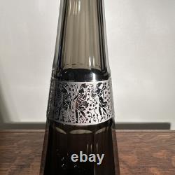 UNBELIEVABLE Moser Glass Sterling Silver 925 Greek Warrior Decanter 12.5
