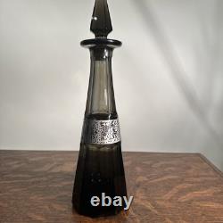 UNBELIEVABLE Moser Glass Sterling Silver 925 Greek Warrior Decanter 12.5