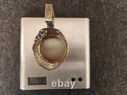 USSR Sterling Silver 875 Tea Glass holder 2 piece set 1963 Kubachi Podstakannik