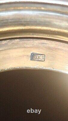USSR Sterling Silver 875 Tea Glass holder 2 piece set 1963 Kubachi Podstakannik