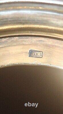 USSR Sterling Silver 875 Tea Glass holder 2 piece set 1963 Kubachi Podstakannik