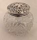 Unger Brother Sterling Silver & Glass Talcum Powder Vanity Jar Art Nouveau