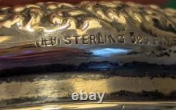 Unger Brother Sterling Silver & Glass Talcum Powder Vanity Jar ART NOUVEAU